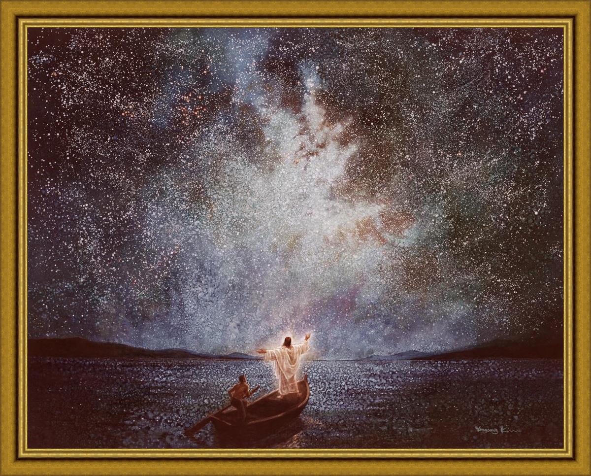 Calm and Stars Large Wall Art - Modern Abstract Canvas Painting for Living Room, Bedroom & Office Decor | Perfect for Home, Apartment & Workspace Aesthetic
