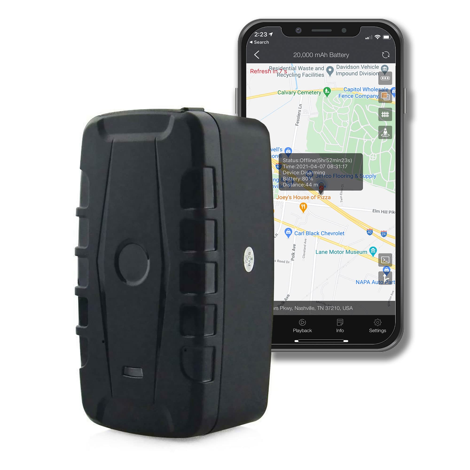 5G GPS Tracker for Vehicles - Real-Time Tracking Device with Geo-Fence & 256-Day Battery Life - Monitor Kids, Cars, Seniors & Pets (Includes 6-Month Service) - Perfect for Fleet Management, Personal Safety & Asset Protection