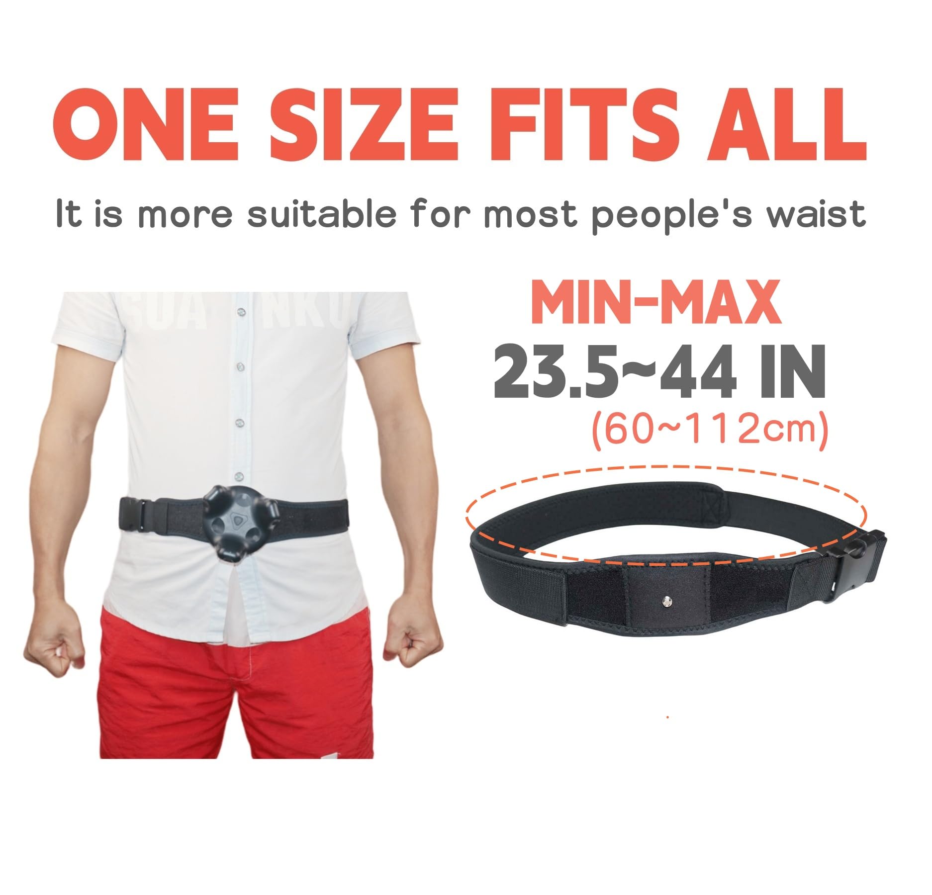 2024 New Model VR Tracker Waist Straps - Compatible with Vive Tracker, Vive Ultimate Tracker & Tundra Tracker | Full Body Tracking Belt for VR Gaming, Fitness & Motion Capture