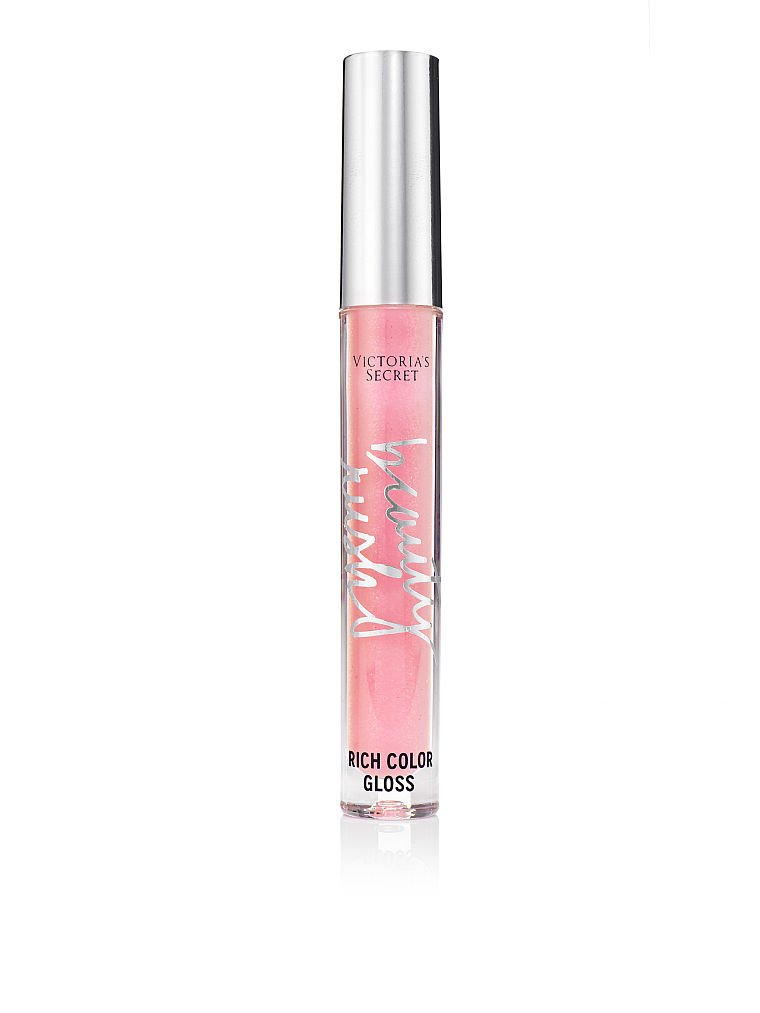 Victoria's Secret Beauty Rush Color Shine Lip Gloss - Pinky Shimmer, Hydrating & Long-Lasting, Perfect for Everyday Wear & Night Out Makeup