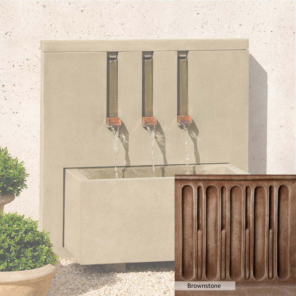 Campania International Mondrian Fountain - Modern Outdoor Garden Water Feature for Patio, Yard, and Landscape Decor