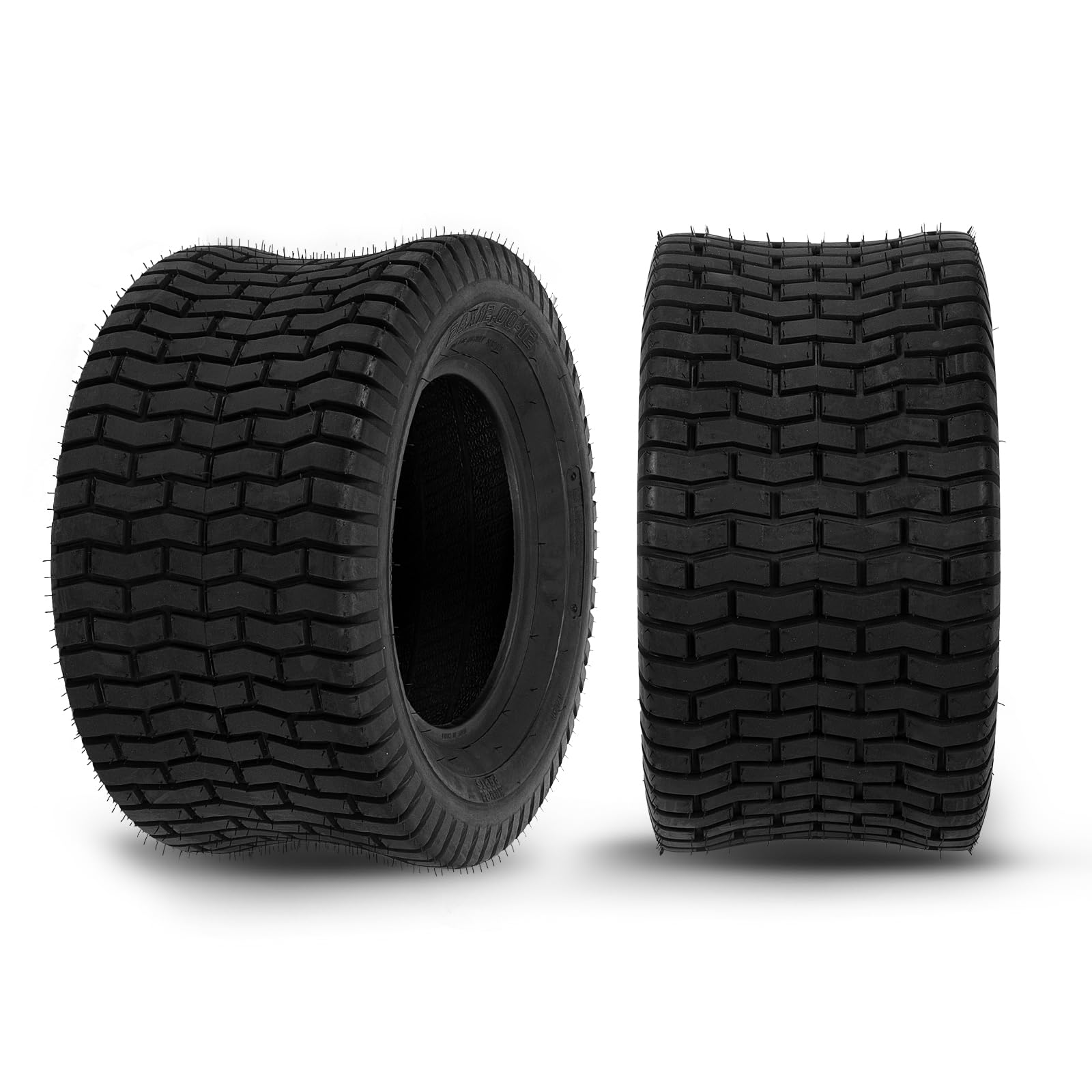 24x12.00-12 6-Ply Tubeless Lawn Mower Tractor & Golf Cart Tires - Heavy Duty Garden Turf Tires (Set of 2) - Perfect for Lawn Care, Golf Courses & Agricultural Use