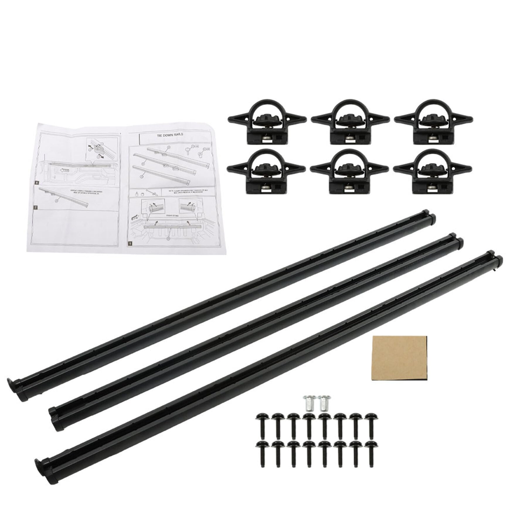 2020-2023 Jeep Gladiator Trunk Bed Side Rails & Trail Rear Bucket Guide Kit Replacement (Part #82215956) - Perfect for Off-Roading & Cargo Security