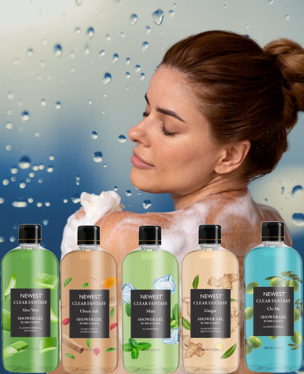 Refreshing Mint & Ubtan Body Wash for Men & Women - Deep Cleansing Shower Gel for Smooth Skin - Perfect for Daily Use & Post-Workout Refreshment