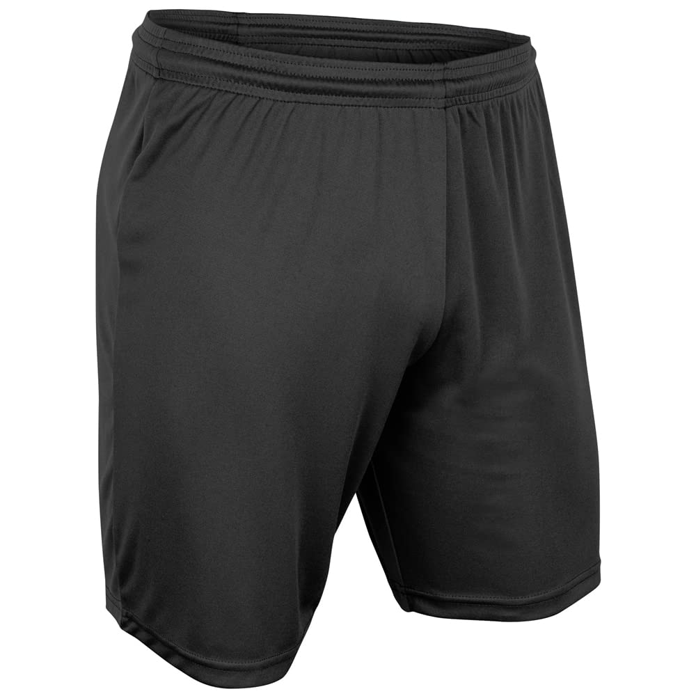 CHAMPRO Boys' Athletic Gym Shorts - Breathable Basketball Shorts for Training & Sports - Black - Perfect for School PE, Basketball Practice & Casual Wear