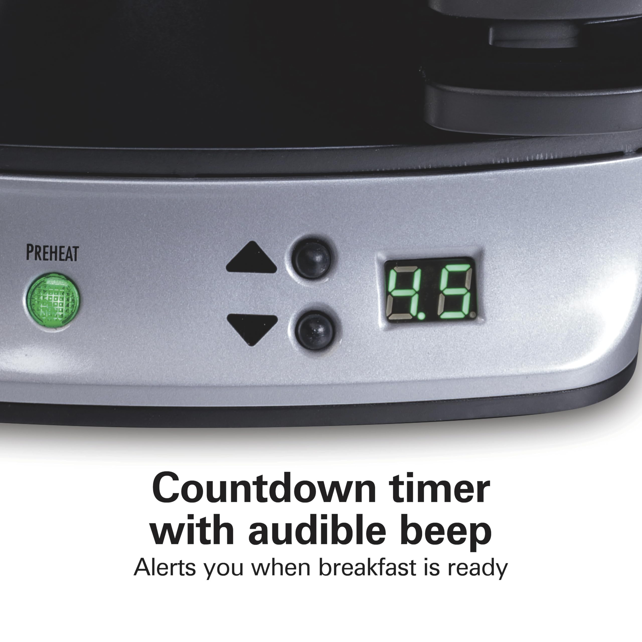Hamilton Beach 25490A Dual Breakfast Sandwich Maker with Timer - Silver | Quick & Easy Breakfast Solution for Home, Office, or Dorm | Perfect for Eggs, Cheese & Bacon Sandwiches