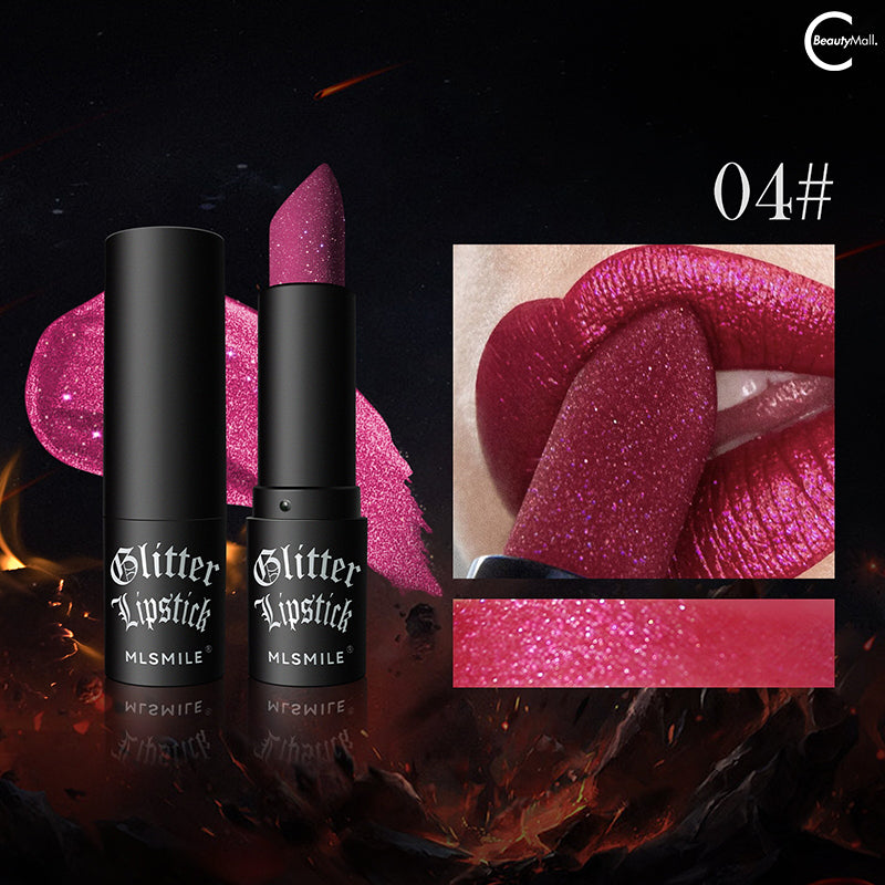 MLSMILE Glitter Shine Lipstick - Long Lasting Moisturizing Lipstick with High Pigment, Vegan & Cruelty Free - Perfect for Parties, Date Night & Special Occasions