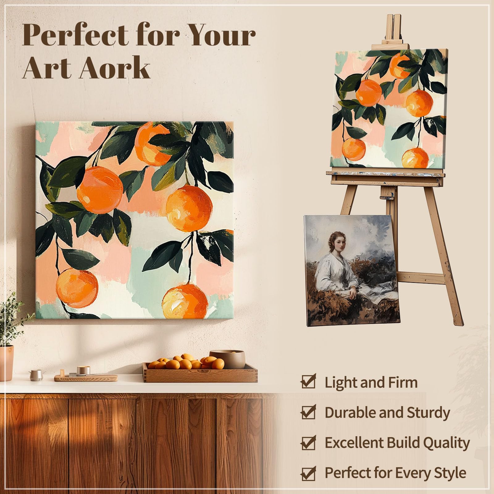 18x28 Inch Canvas Frame Stretcher Bars Wood Kit - Premium Oil Painting & Picture Wall Art Display - Perfect for Studios, Galleries & Home Decor