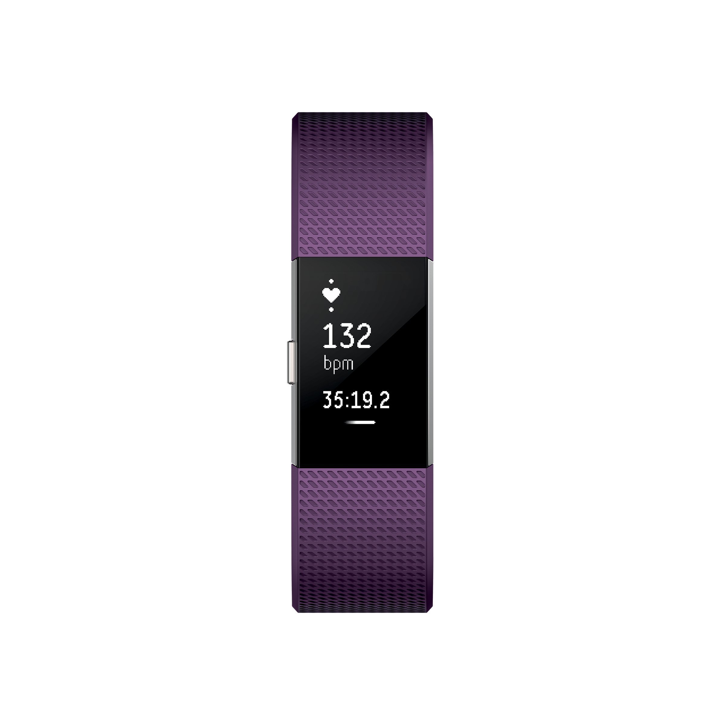 Fitbit Charge 2 Heart Rate & Fitness Tracker - Refurbished Smart Watch for Running, Swimming & Sleep Tracking - Black/Blue (Renewed)