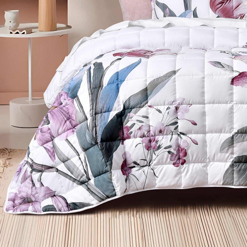 Carmela White Bedspread Set - King Size & Single Bed Luxury Bedding | Soft & Breathable Cotton Coverlet for Master Bedroom, Guest Room & Dorm Decor
