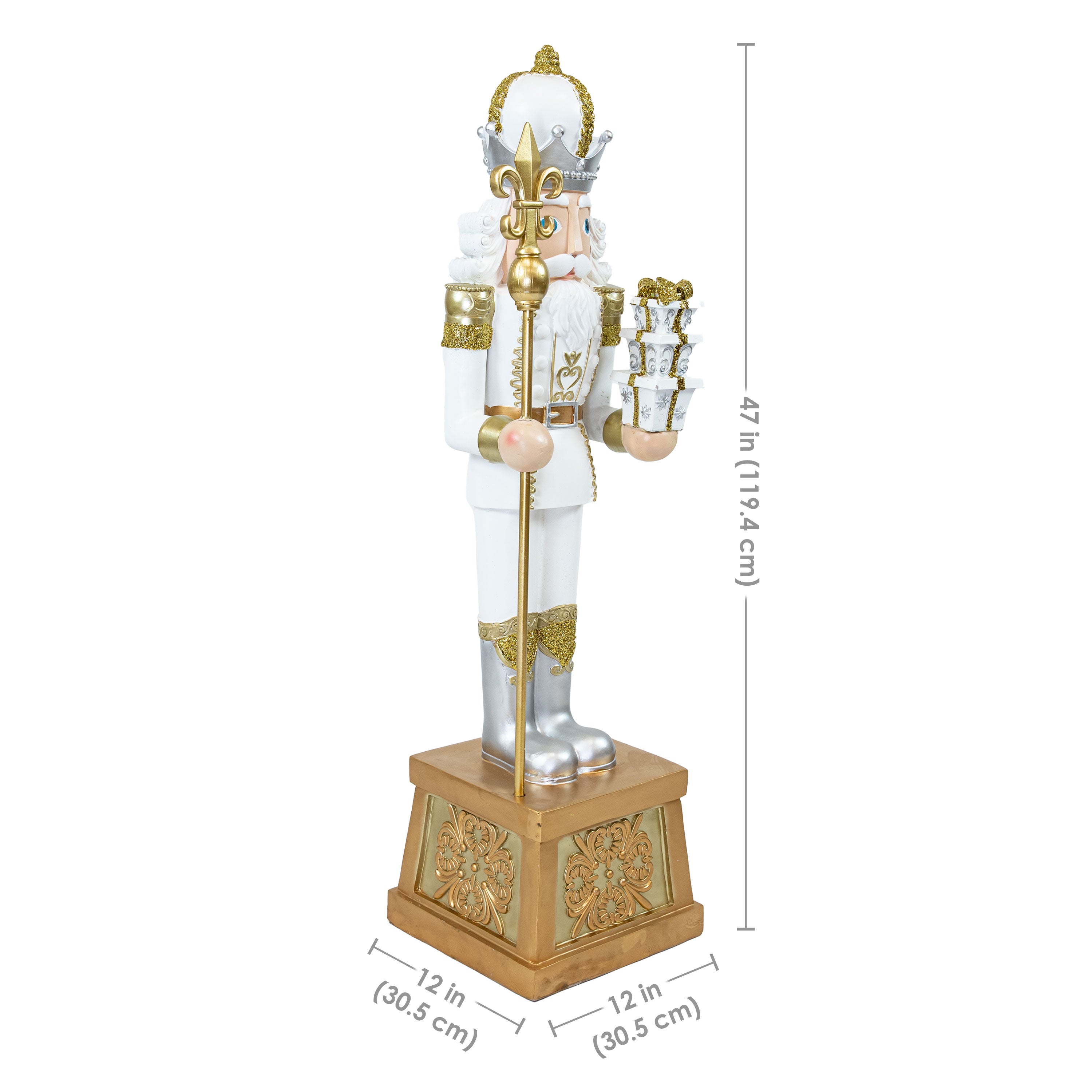 Sunnydaze Pierre the Fleur de Lis Christmas Nutcracker Statue - 47