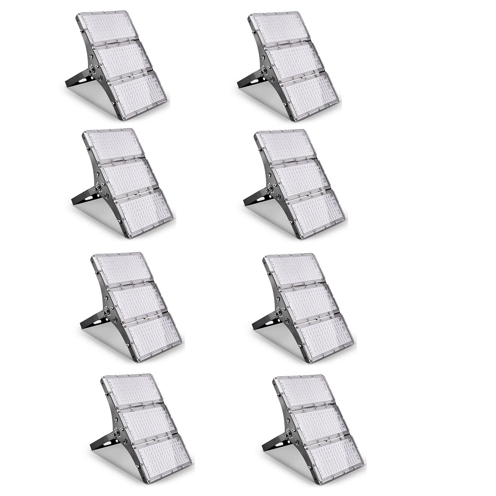 8 Pack 300W LED Flood Lights Outdoor - Super Bright 30000LM 3200K Warm White Security Lights - IP67 Waterproof LED Work Light for Garden, Yard, Stadium - Perfect for Outdoor Lighting, Security & Commercial Spaces