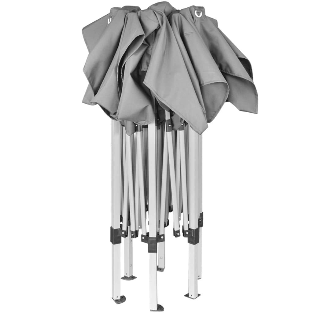 11.8'x10.2' Hexagonal Pop-Up Canopy Tent - Instant Folding Outdoor Shelter with Legs, Portable Gray Marquee for Camping, Beach, Picnics & Outdoor Events