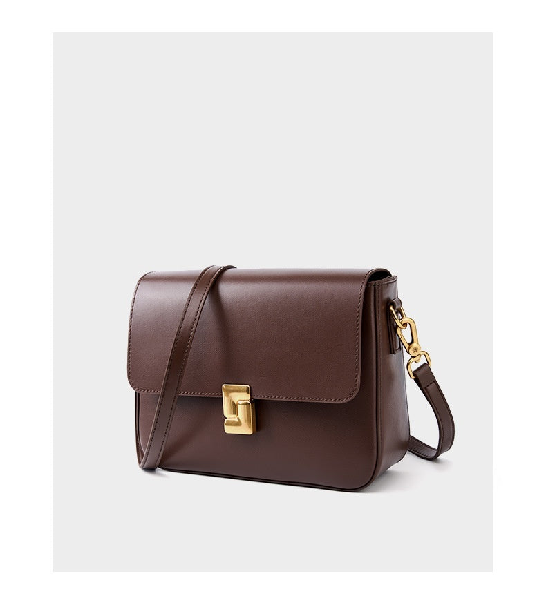 Premium Genuine Leather Shoulder Messenger Bag - Crossbody Underarm Bag for Men & Women - Perfect for Work, Travel & Everyday Use