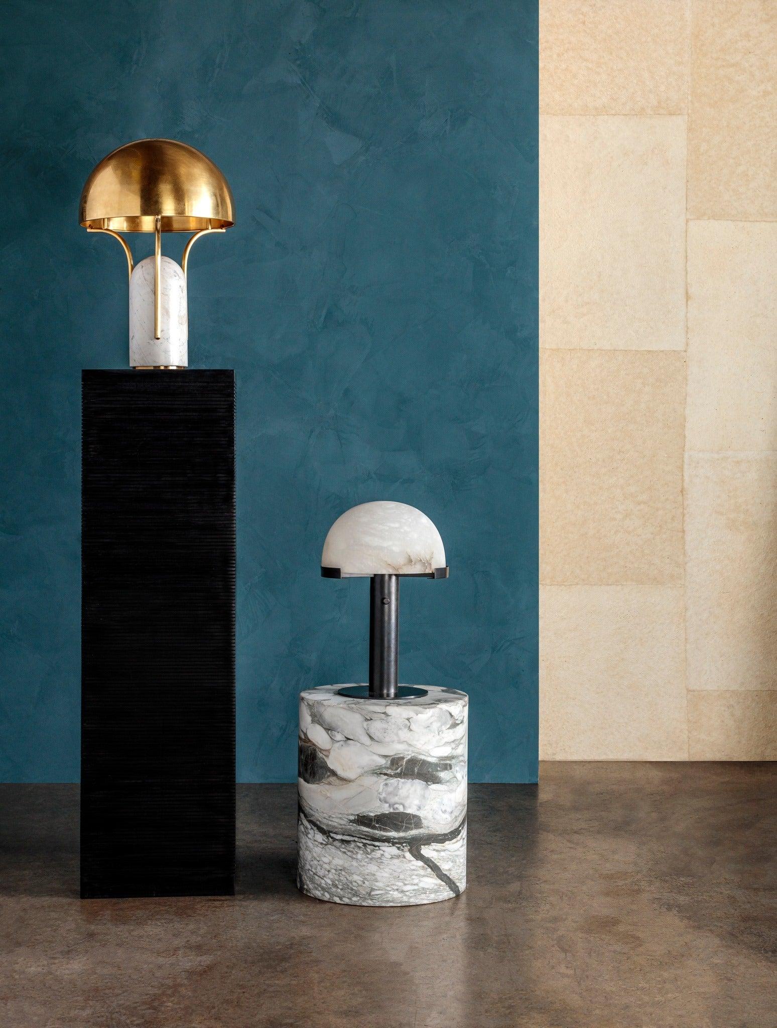 Elegant Alabaster Table Lamp - Modern Home Decor for Living Room, Bedroom & Office - Soft Ambient Lighting for Relaxation & Style