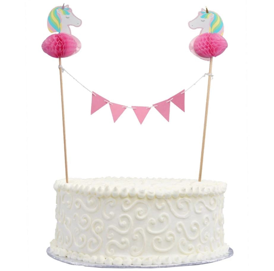 Magical Unicorn Honeycomb Cake Topper for Birthday Parties - 3D Edible Cake Decorations for Girls, Kids & Unicorn Themed Celebrations - Perfect for Cakes, Cupcakes & Desserts