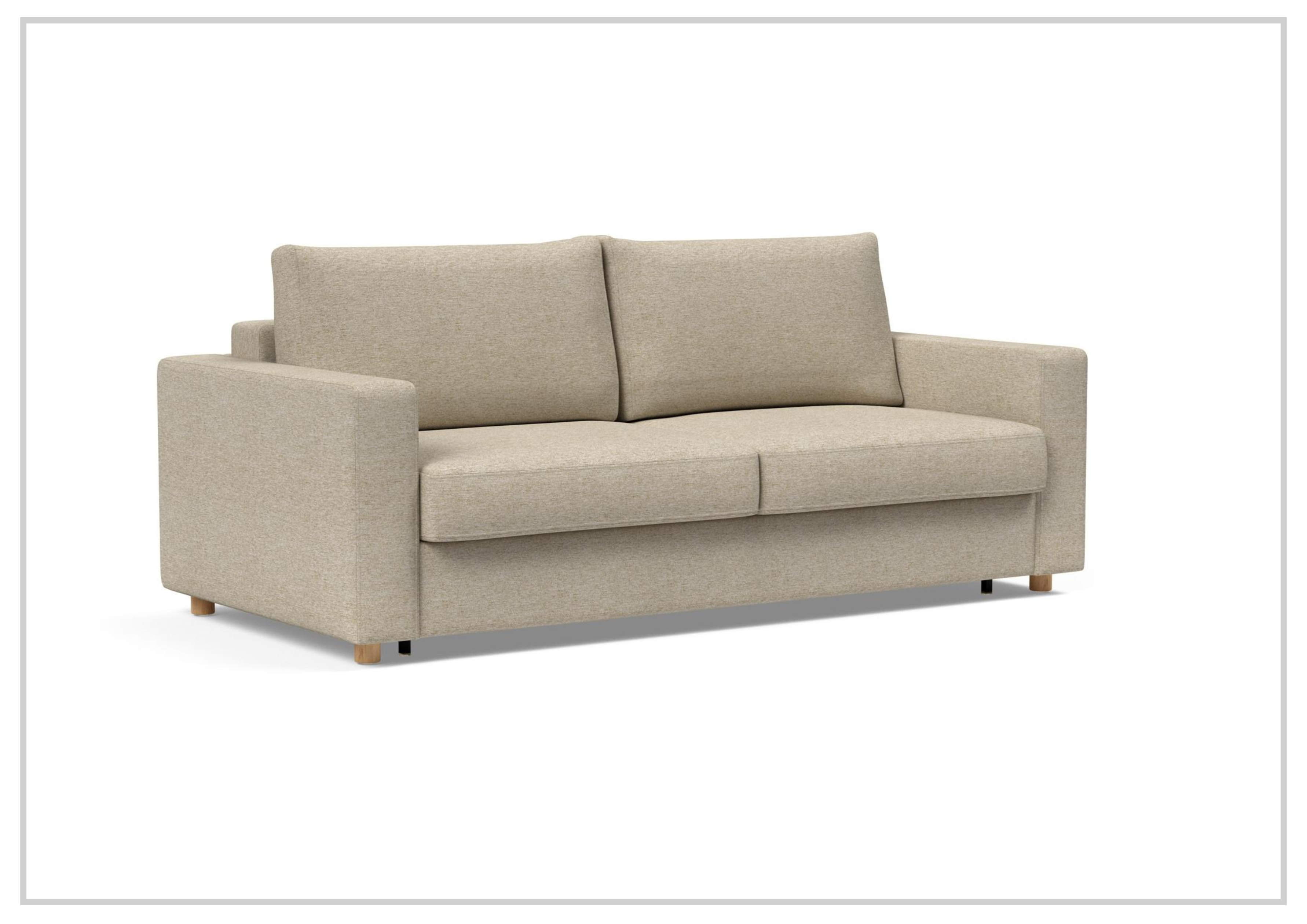 Innovation Living Neah Fabric 2-Seater King Size Sleeper Sofa Bed - Convertible Comfort for Small Spaces & Guest Rooms