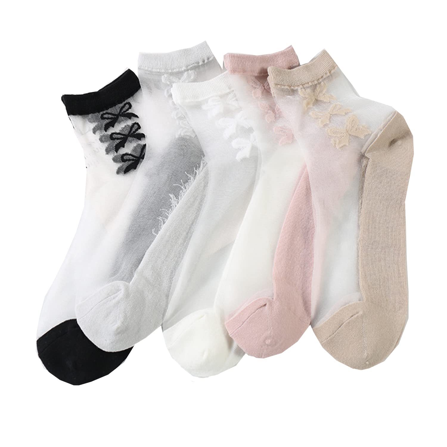 Benefeet Women's Lace Sheer Socks - Ultra Thin Nylon Stockings for Daily Wear