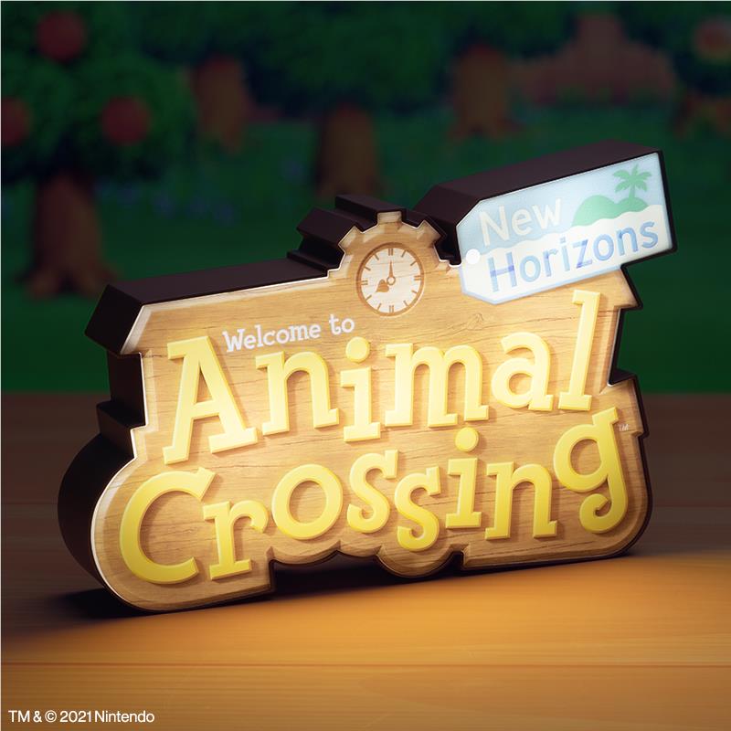 Animal Crossing Logo Light - Official Nintendo Licensed LED Night Light for Gaming Room & Bedroom Decor - Perfect for Fans & Collectors
