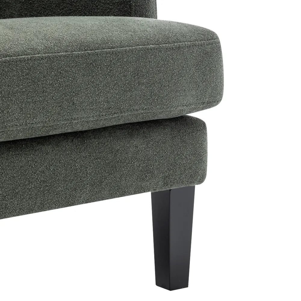 Gable Occasional Chair - Winter Moss Chenille Upholstered Accent Chair for Living Room, Bedroom & Office | Cozy Modern Seating with Soft Fabric