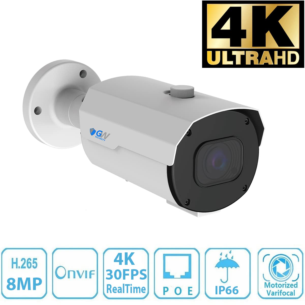 4K 8MP Outdoor PoE IP Security Camera System with 5X Optical Zoom & AI Detection (16 Cameras) - Facial Recognition, Human & Vehicle Monitoring for Home & Business Surveillance