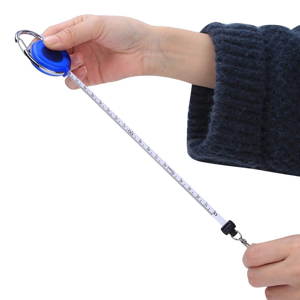 2 Pack Flexible Hanging Telescopic Buckle Fish Tape Measure - Retractable Fishing Ruler for Saltwater & Freshwater Anglers - Perfect for Measuring Catch Size on Boats, Docks & Shorelines