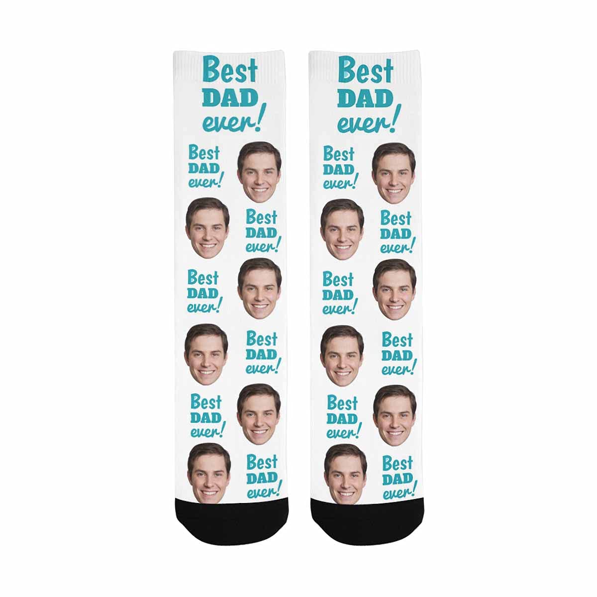 Custom Face Socks for Men - Personalized Father's Day Gift - Best Dad Ever Socks - Funny Novelty Socks for Gifts, Birthdays & Special Occasions