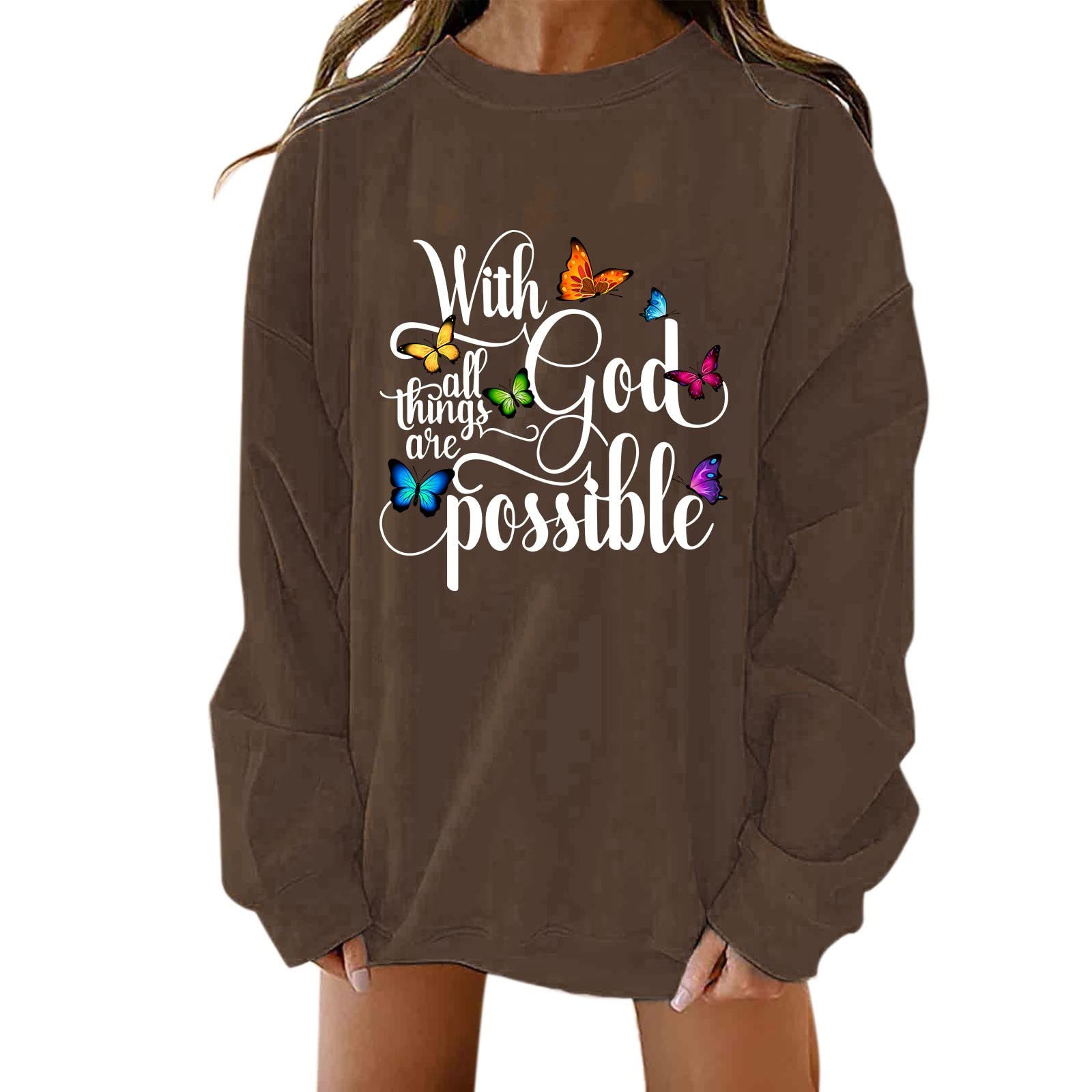 Oversized Workout Sweater for Women - Hoodless Full Zip Sweatshirt with Crewneck | Loose Fit Gym Hoodie | Perfect for Yoga, Running & Casual Wear