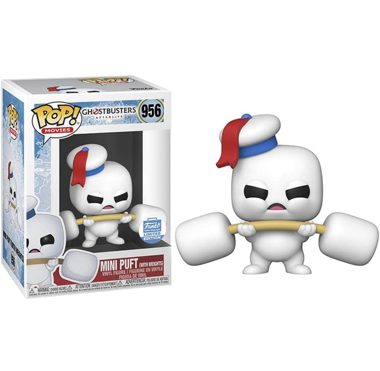 Ghostbusters 3: Afterlife Mini Puft with Weights Pop! Vinyl Figure - Collectible Movie Merchandise for Fans & Home Decor Display
