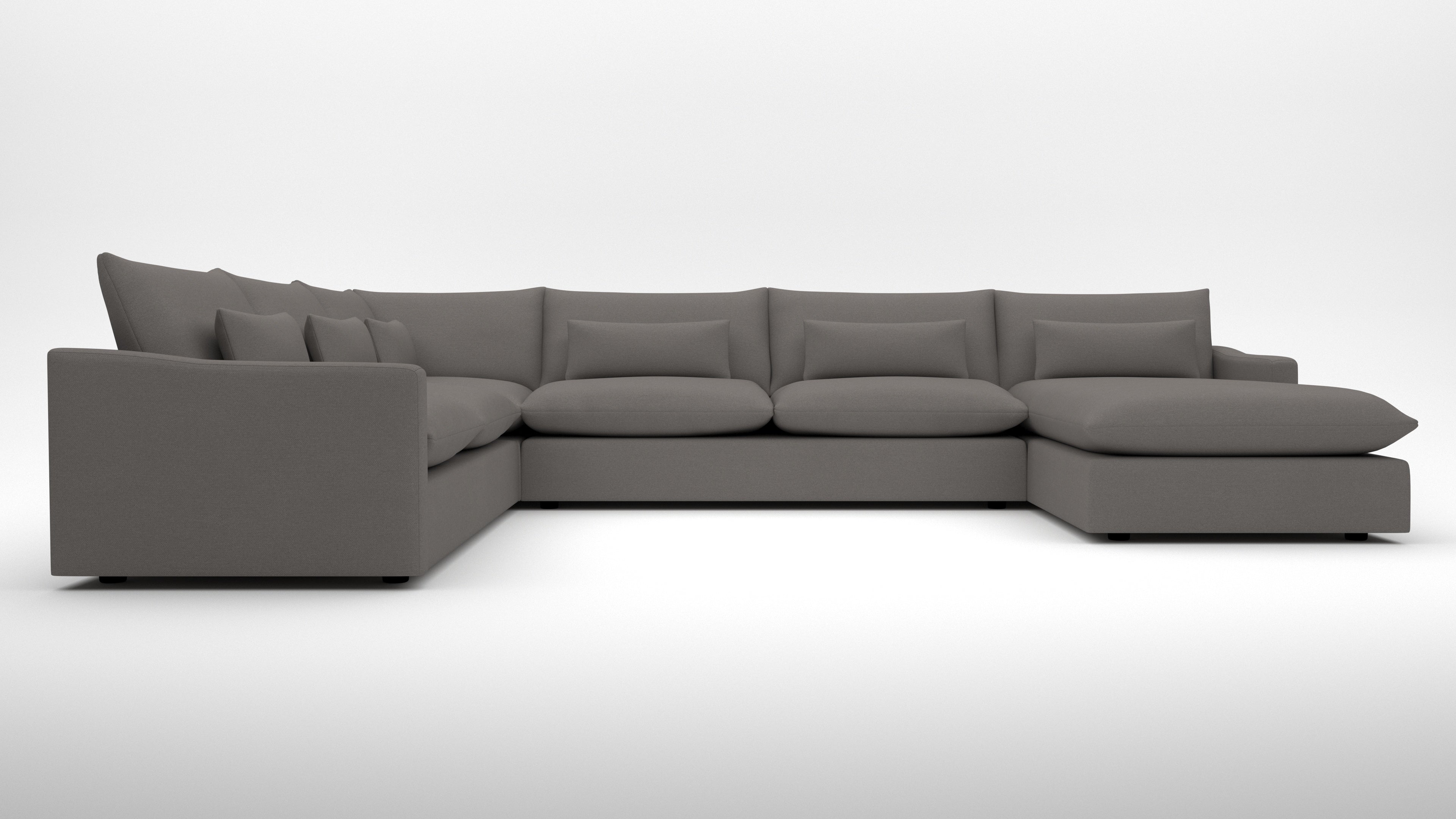 Bouldin 163 Corner Sectional with Right-Arm Facing Chaise - Modern L-Shaped Sofa for Living Room, Family Room & Home Theater - Comfortable Fabric Upholstery for Relaxing & Entertaining