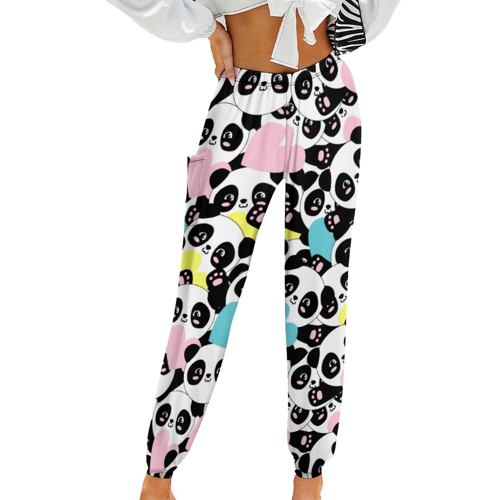YPTBST Women's Joggers Pants with Pockets - Casual Workout Yoga Sweatpants, Loose Comfortable Lounge Pants for Running, Gym, Travel & Home Relaxation