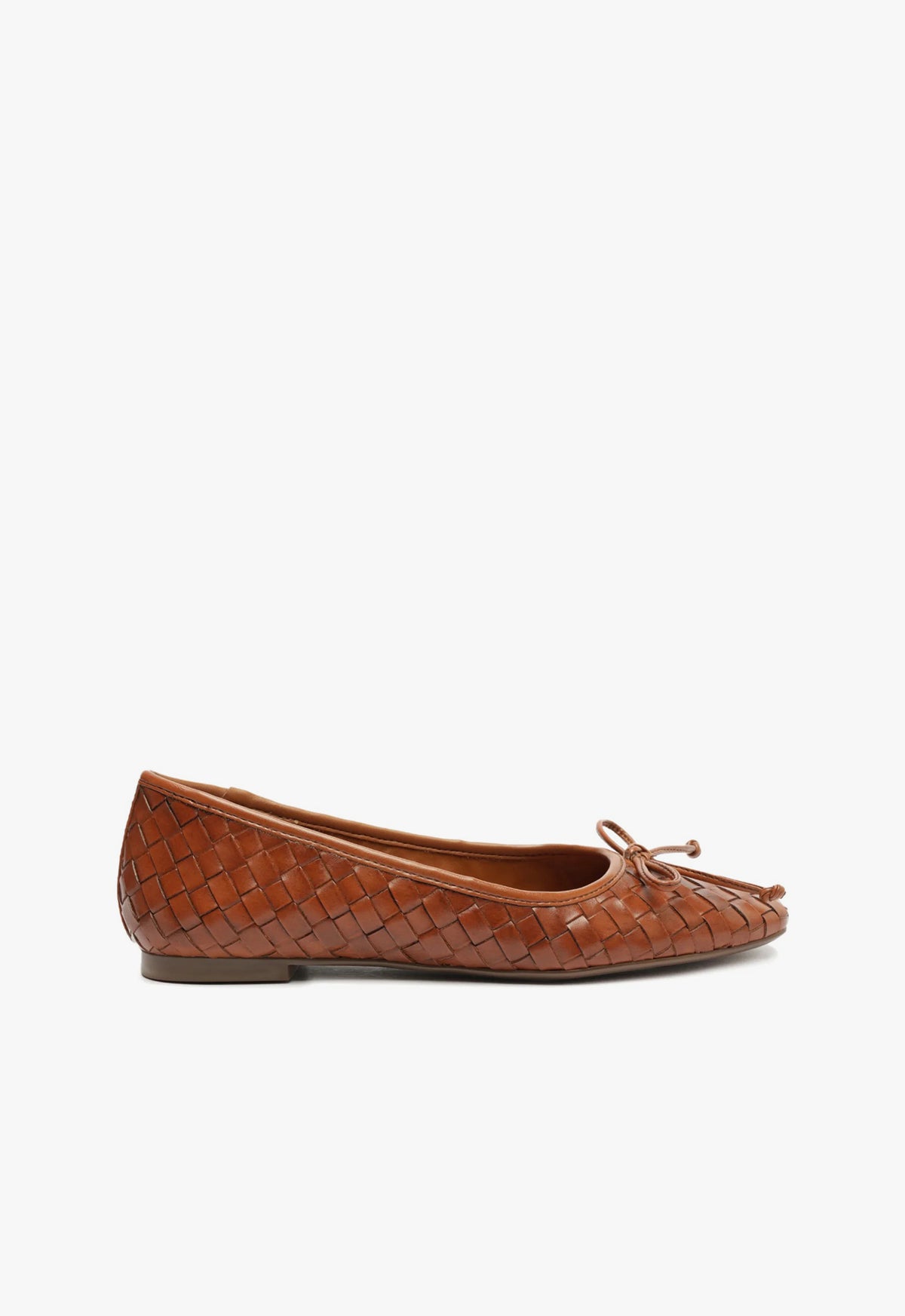 Arissa Honey Peach Leather Ballet Flats - Comfortable Women's Loafers for Work, Casual & Travel