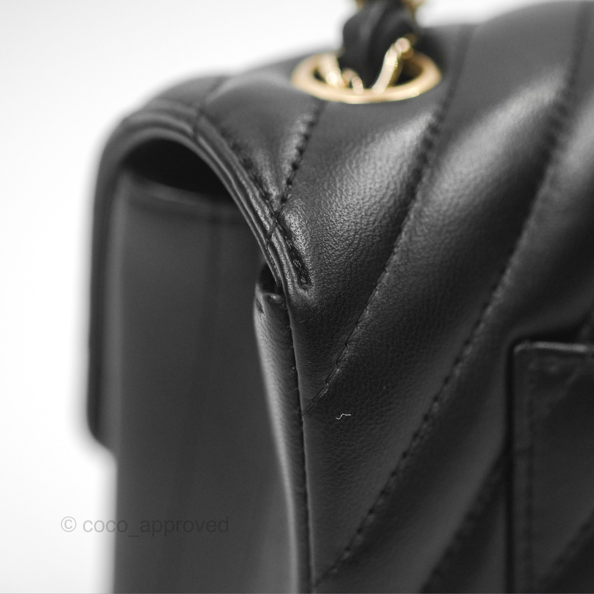 Chanel Chevron Mini Rectangular Flap Bag in Black Lambskin Leather with Gold Hardware - Luxury Crossbody Purse for Women, Perfect for Evening Events & Date Nights