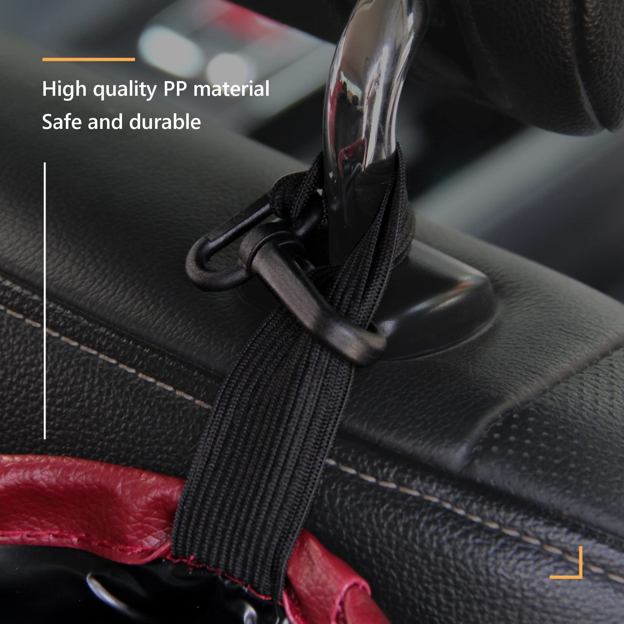 Waterproof PU Leather Collapsible Hanging Car Trash Can - Portable Pop Up Garbage Bin for Vehicles (1 Pack, Red) | Ideal for Road Trips, Commuting & Keeping Your Car Clean