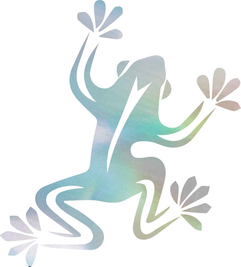 Holographic Animal Sandra Frog Vinyl Decal Stickers (Set of 2) - Waterproof, Durable Premium Vinyl for Laptop, Phone, Helmet, Car Window, Bumper, Mug, Cup, Wall & Door Decoration - Perfect for DIY Crafts, Home Decor, and Personalizing Accessories