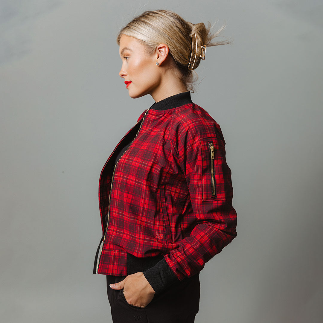 Stylish Frasier Plaid Bomber Jacket for Men - Vintage Inspired Lightweight Coat - Perfect for Casual Outings, Fall Fashion & Streetwear Looks