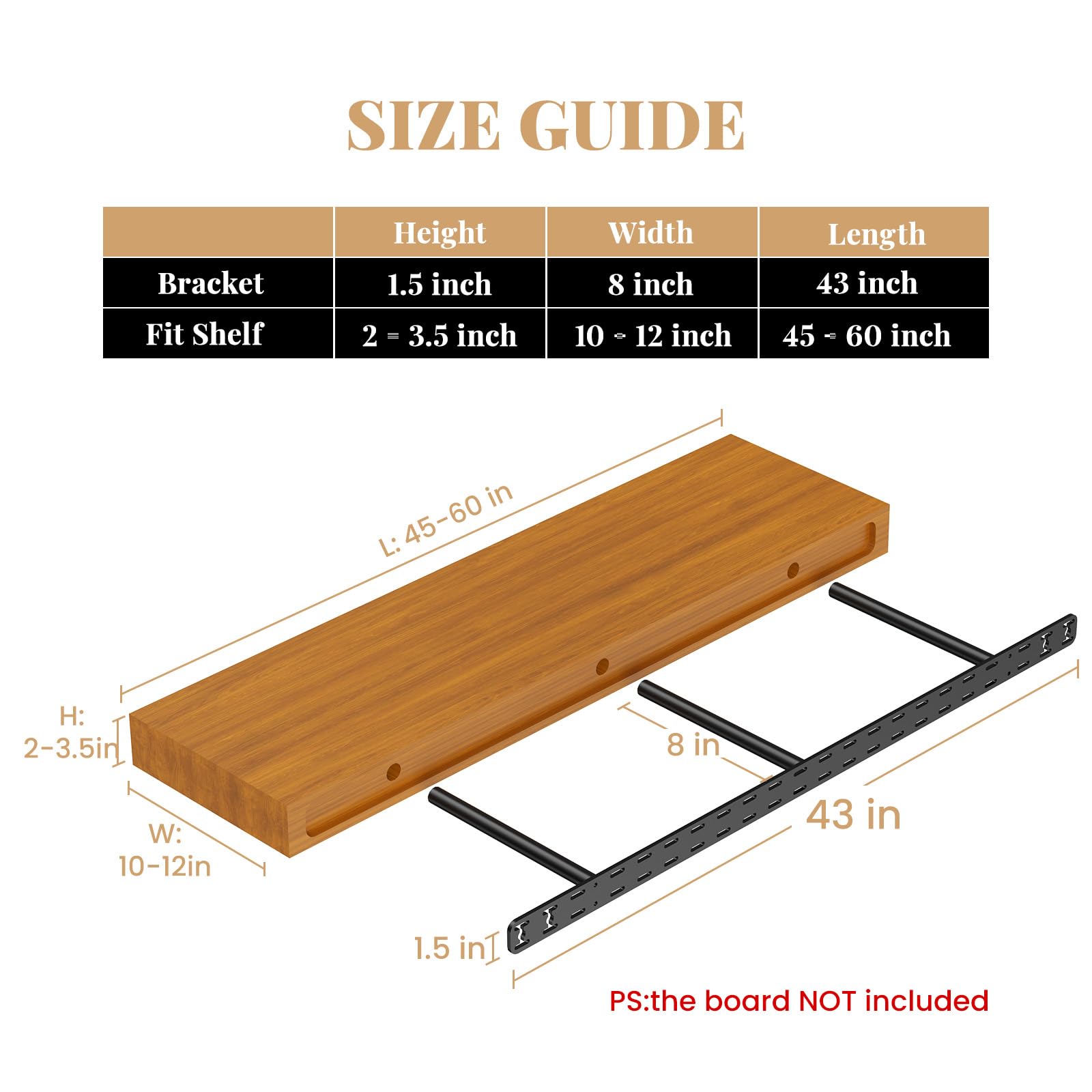 Heavy Duty Floating Shelf Brackets 43