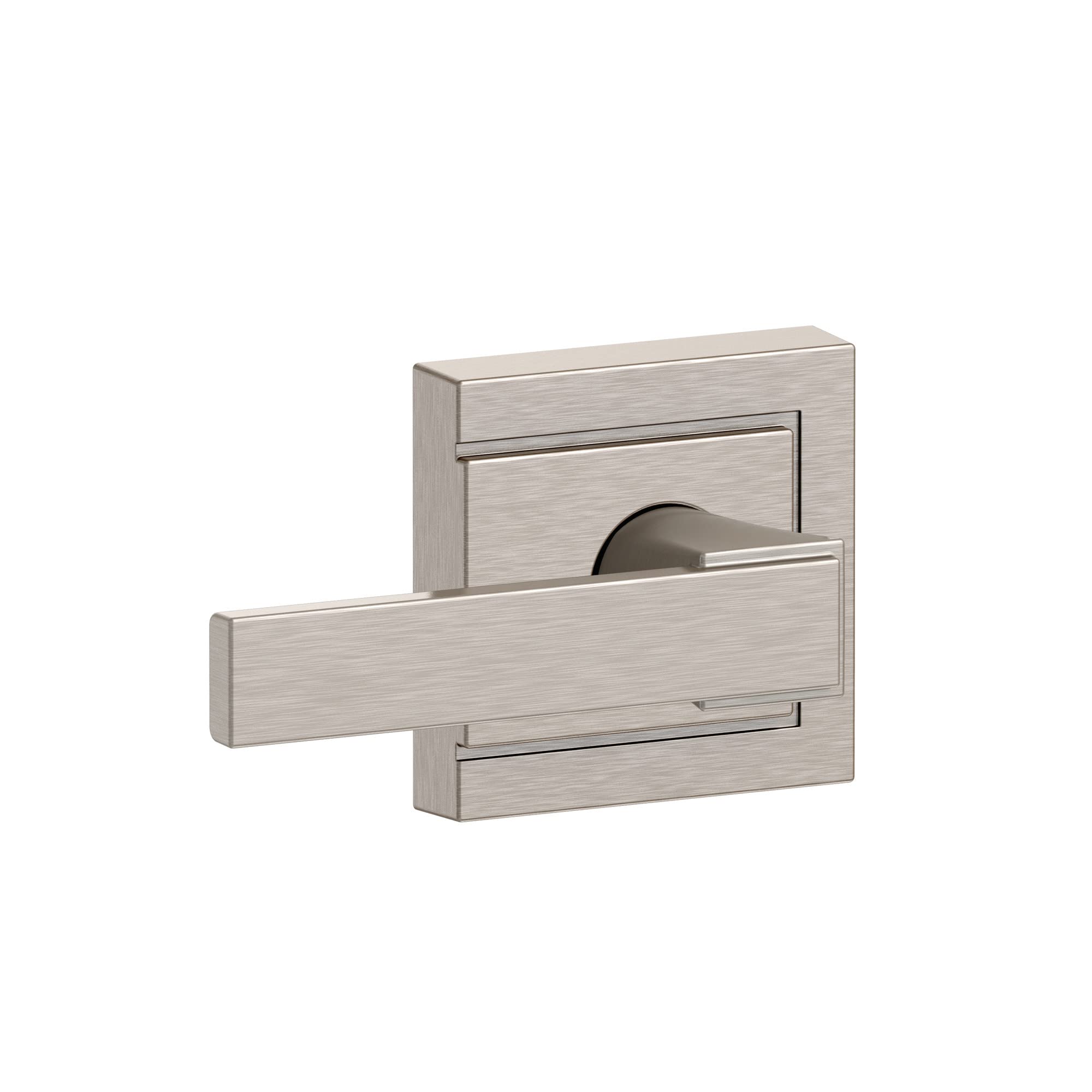Schlage F10 NBK 619 ULD Northbrook Door Lever with Upland Trim - Hall & Closet Passage Lock in Satin Nickel Finish | Perfect for Interior Doors, Bedrooms, and Office Spaces
