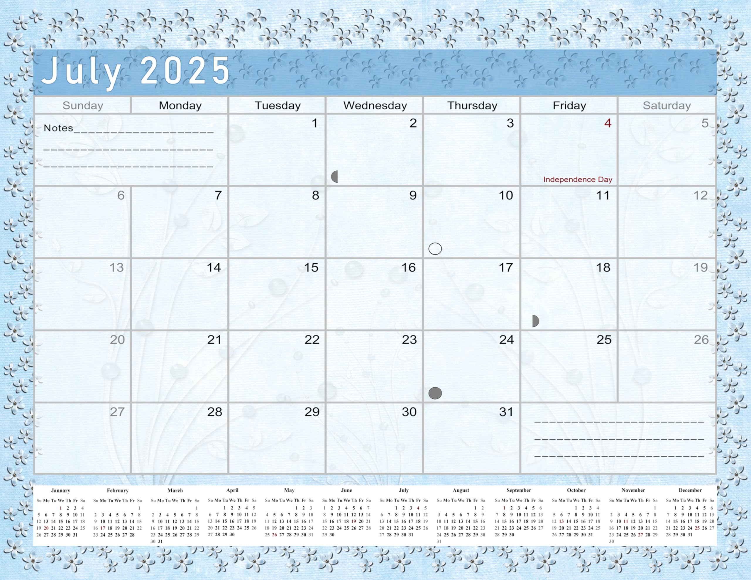 2025 Monthly Desktop & Wall Calendar Planner with Habit Tracker - Daily Weekly Monthly Goal Setting Motivational Journal - Inspirational Productivity Tool (Edition #018) - Perfect for Office, Home & School Organization
