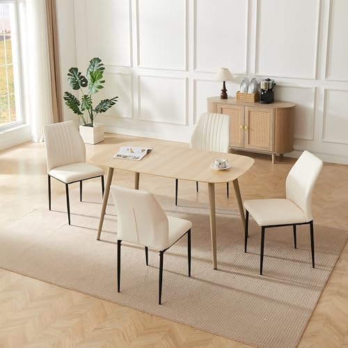 Cat Scratch Table + 4 Black Chairs