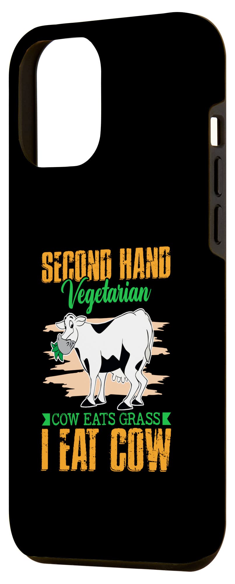 Refurbished iPhone 12 Pro Max - 128GB Unlocked Smartphone (Renewed) | Premium Vegan Leather Case with Beef Steak Design - Perfect for Business Professionals & Food Enthusiasts