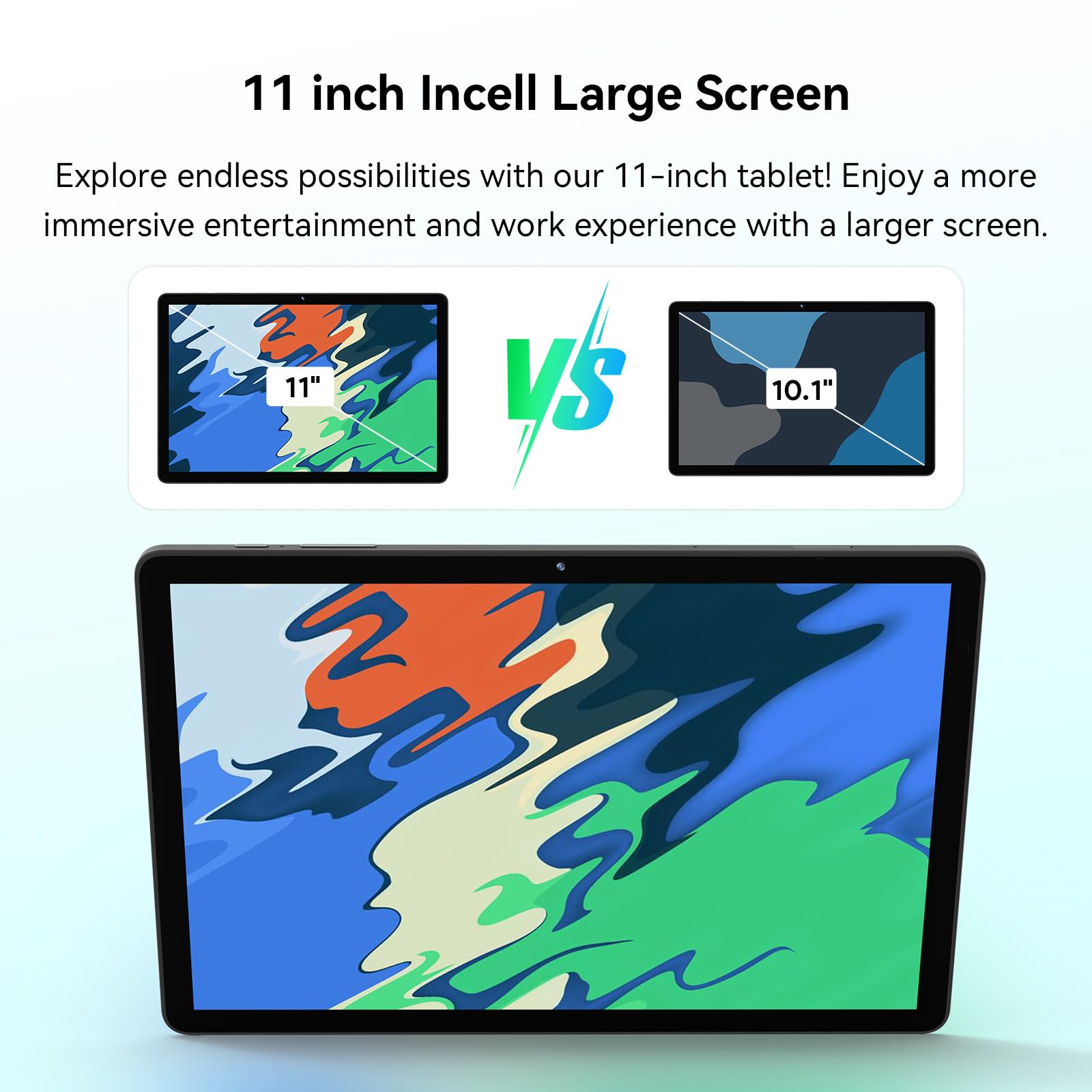 ApoloSign 11 Inch Android 14 Tablet - Octa-Core Processor, 8GB RAM, 128GB Storage (Expandable to 1TB), Widevine L1 Certified, 7000mAh Battery, Dual Stereo Speakers - Perfect for Streaming, Gaming & Productivity | 5G WiFi & BT 5.0 Connectivity