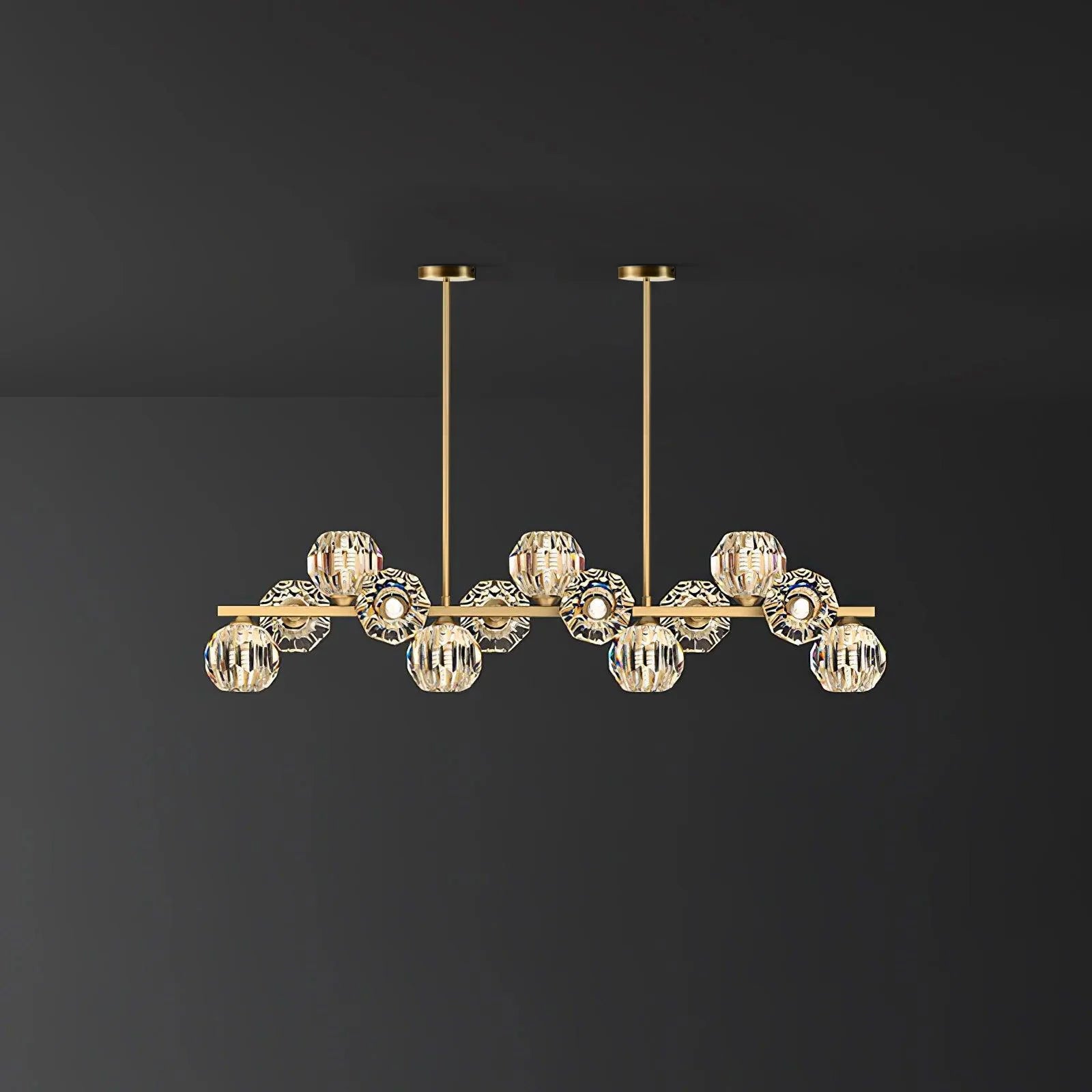 Elegant Crystal Glass Ball Chandelier - Modern Ceiling Light Fixture for Dining Room, Living Room & Bedroom Decor | Perfect for Home, Wedding, and Event Lighting