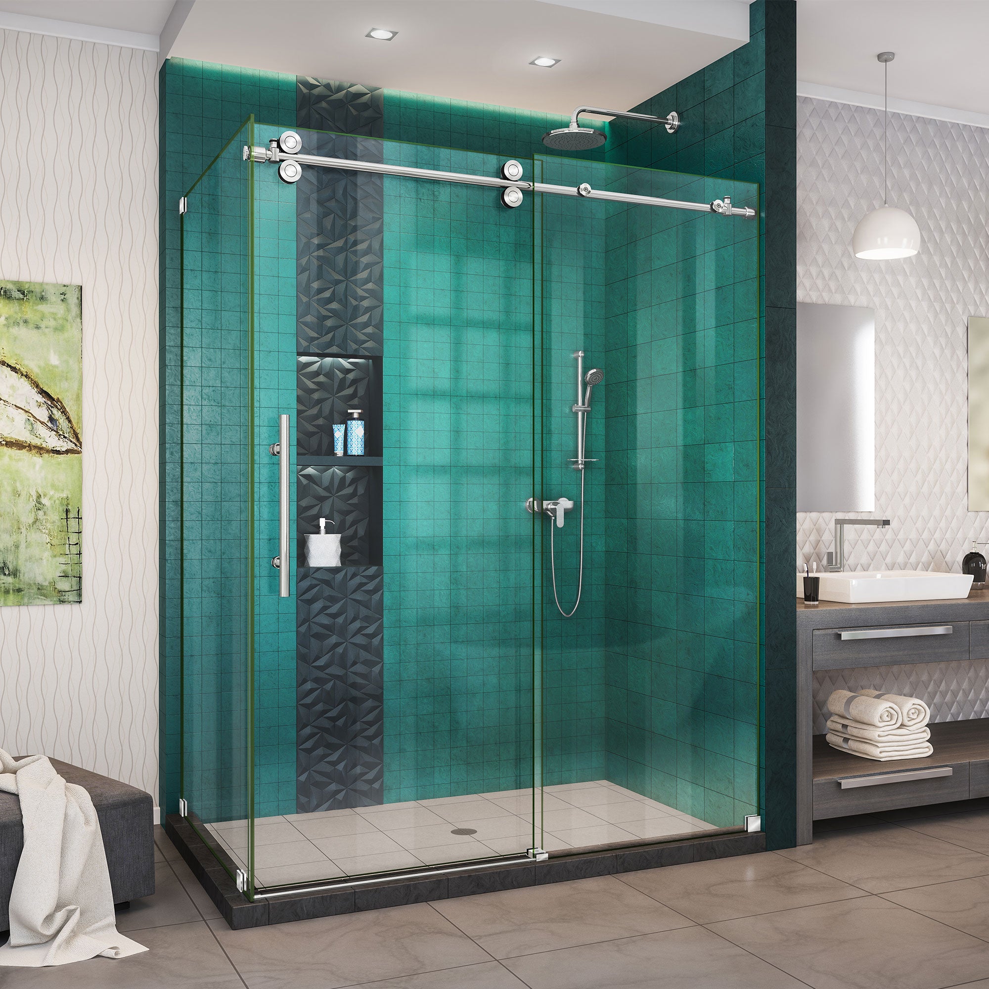 DreamLine Enigma XO Frameless Sliding Shower Door - 32.5