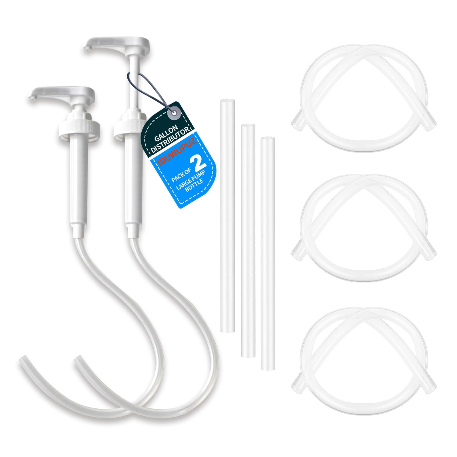 2 PCS Heavy-Duty Gallon Pump Dispenser - 38/400 Thin Screw Leak-Proof Design for Gallon Bottles, Jugs & Buckets - Ideal for Shampoo, Laundry Detergent & Corrosive Liquids (64-128 OZ) - Perfect for Commercial Use, Home Cleaning & DIY Projects