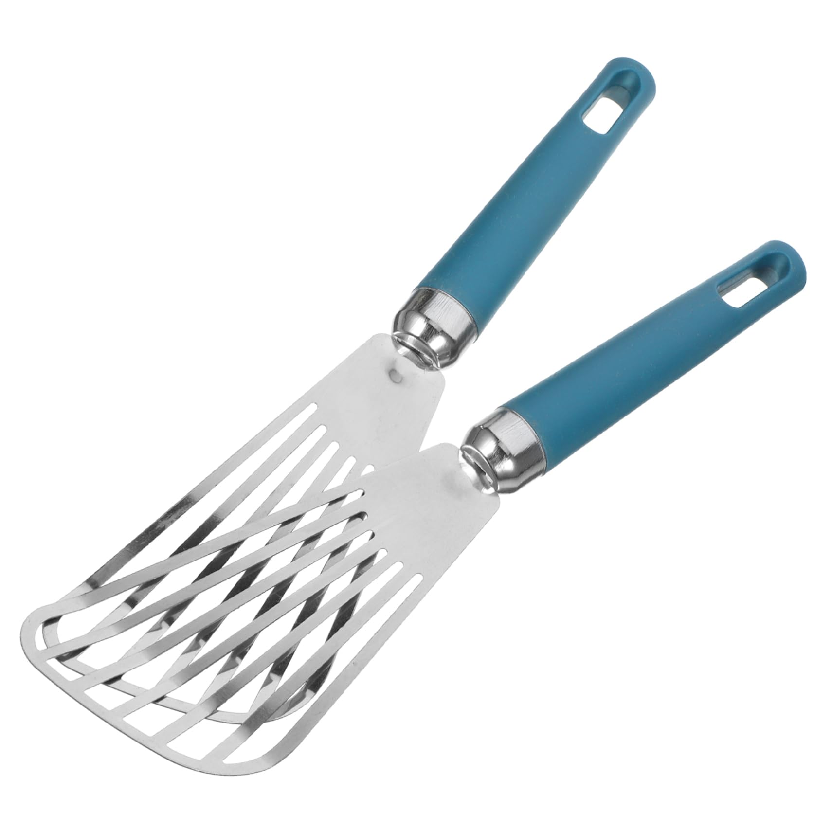Hemoton Griddle Spatula Set - 2-Piece Slotted Fish Turner & Thin-Edged Spatula for Flipping, Frying & Grilling - Durable Handle - Perfect for Cooking, Baking & Cake Decorating - Ideal for BBQ, Pancakes, Burgers & More