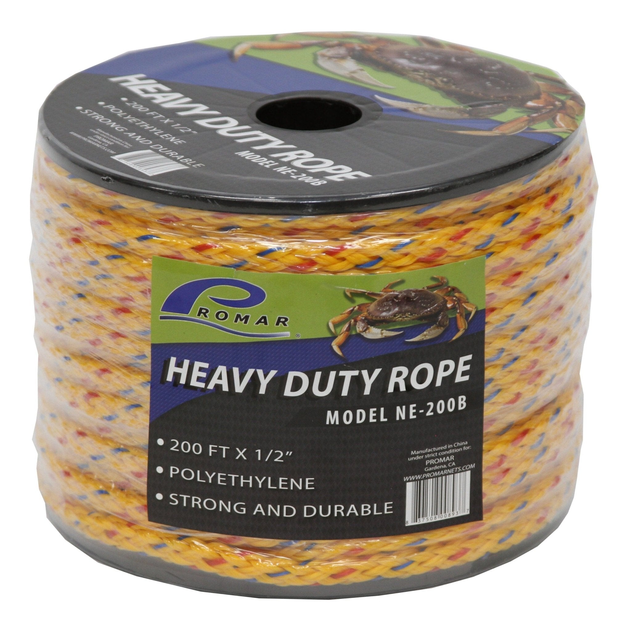 Promar Poly Crab & Lobster Rope - Durable Fishing Rope for Crab Traps & Lobster Pots - Saltwater & Freshwater Use - Ideal for Commercial & Recreational Fishing