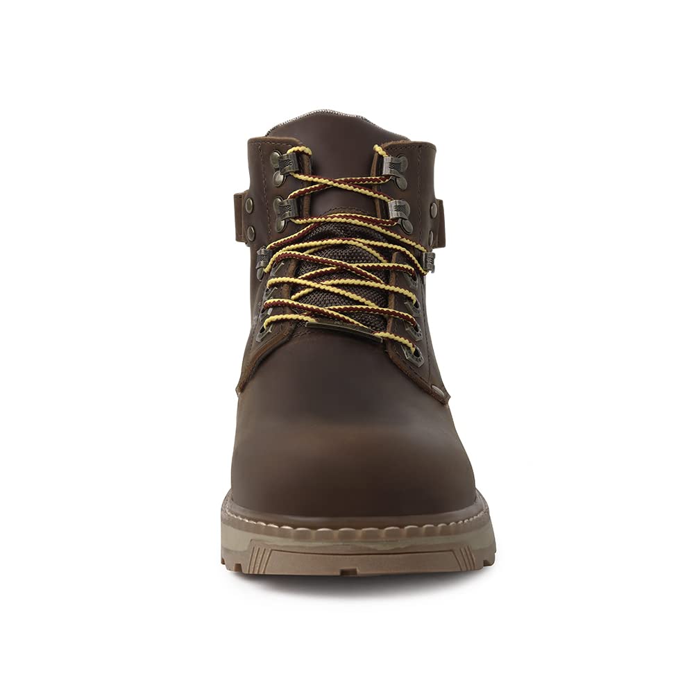Men's Hiking Boots - Waterproof Anti-Slip Ankle Boots with Warm Wool Lining for Outdoor Trekking, Camping & Winter Work | Durable Fashion Footwear for Hiking, Hunting & Construction
