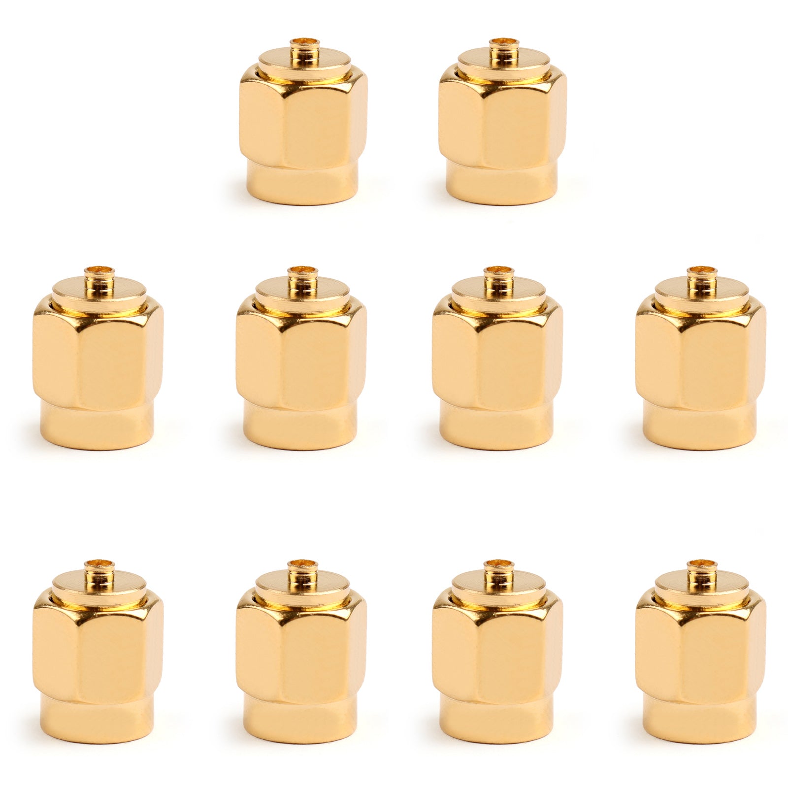10Pcs SMA Male to IPX U.FL Male Plug Straight RF Adapter Connectors - High Frequency Coaxial Cable Adapter for WiFi Antenna, GPS, Drone, and Router Connections