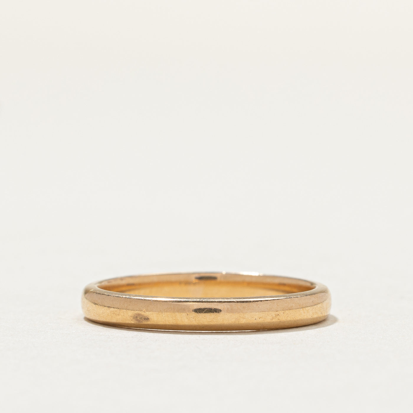 18K Yellow Gold Plain Wedding Band Ring - 2.54mm Width - Size 6.5 - Perfect for Engagement, Anniversary & Everyday Wear